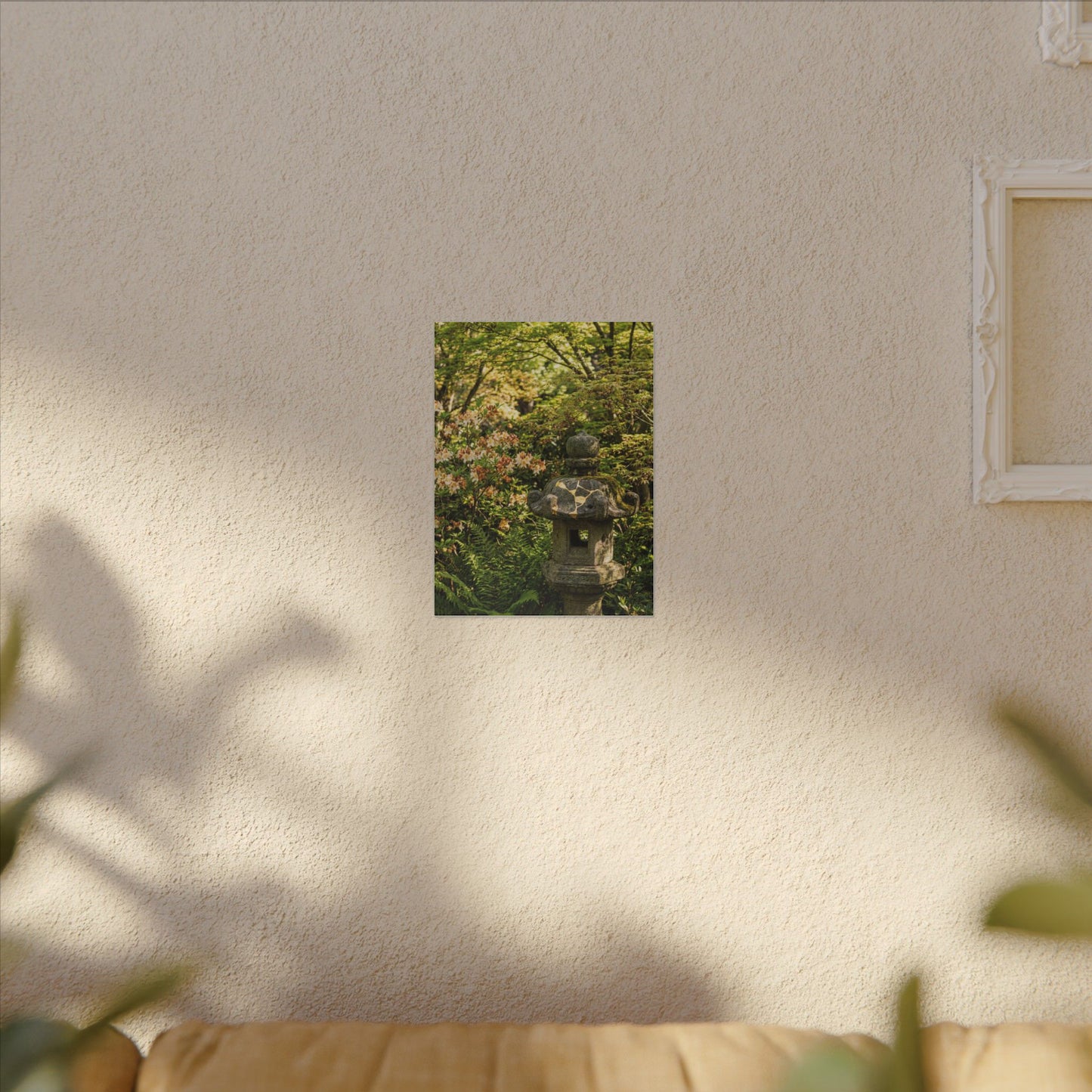 Spring Stone Lantern Gold Repair Canvas Art | Beautiful Decor