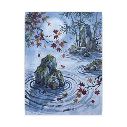 Rock Garden Autumn Canvas Art | Zen Tranquil Design