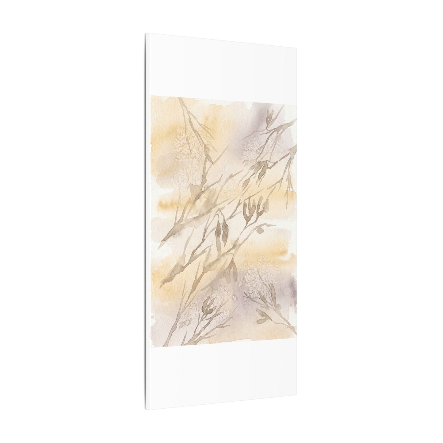 Shadow Play Winter Canvas Art | Japandi Warm Design