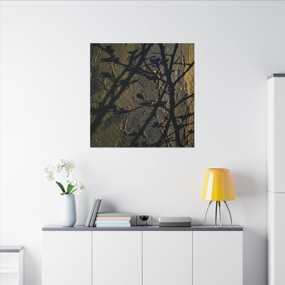 Kanso Shadow Play Canvas Art - Dark Japandi Dark Texture