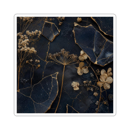 Ma Dried Flowers Sticker - Kintsugi Broken Beauty