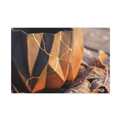 Paper Fold Gold Repair Canvas Art | Philosophical Kintsugi Art