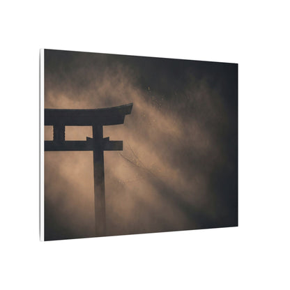 Torii Gate Shadow Zen Canvas Art | Bold Dark Japandi Art