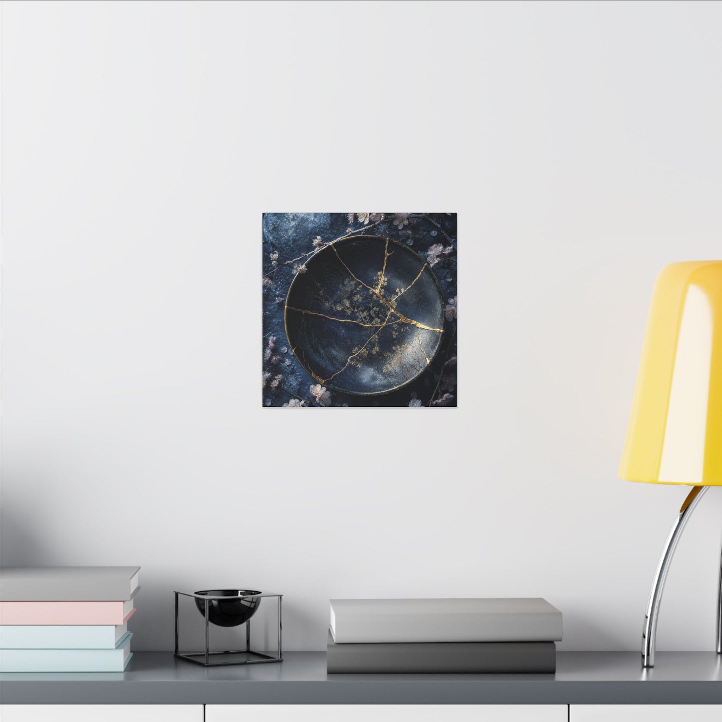 Cherry Blossom Winter Canvas Art | Kintsugi Philosophical Design