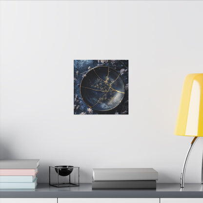 Cherry Blossom Winter Canvas Art | Kintsugi Philosophical Design