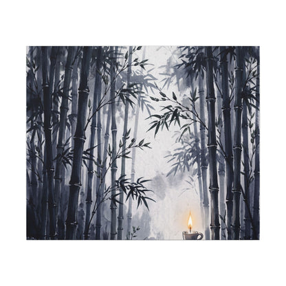 Tranquil Bamboo Grove Canvas Art - Sumi E Zen