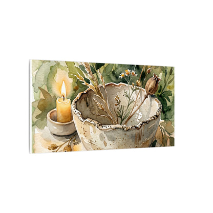 Ceramic Bowl Summer Canvas Art | Japandi Elegant Design