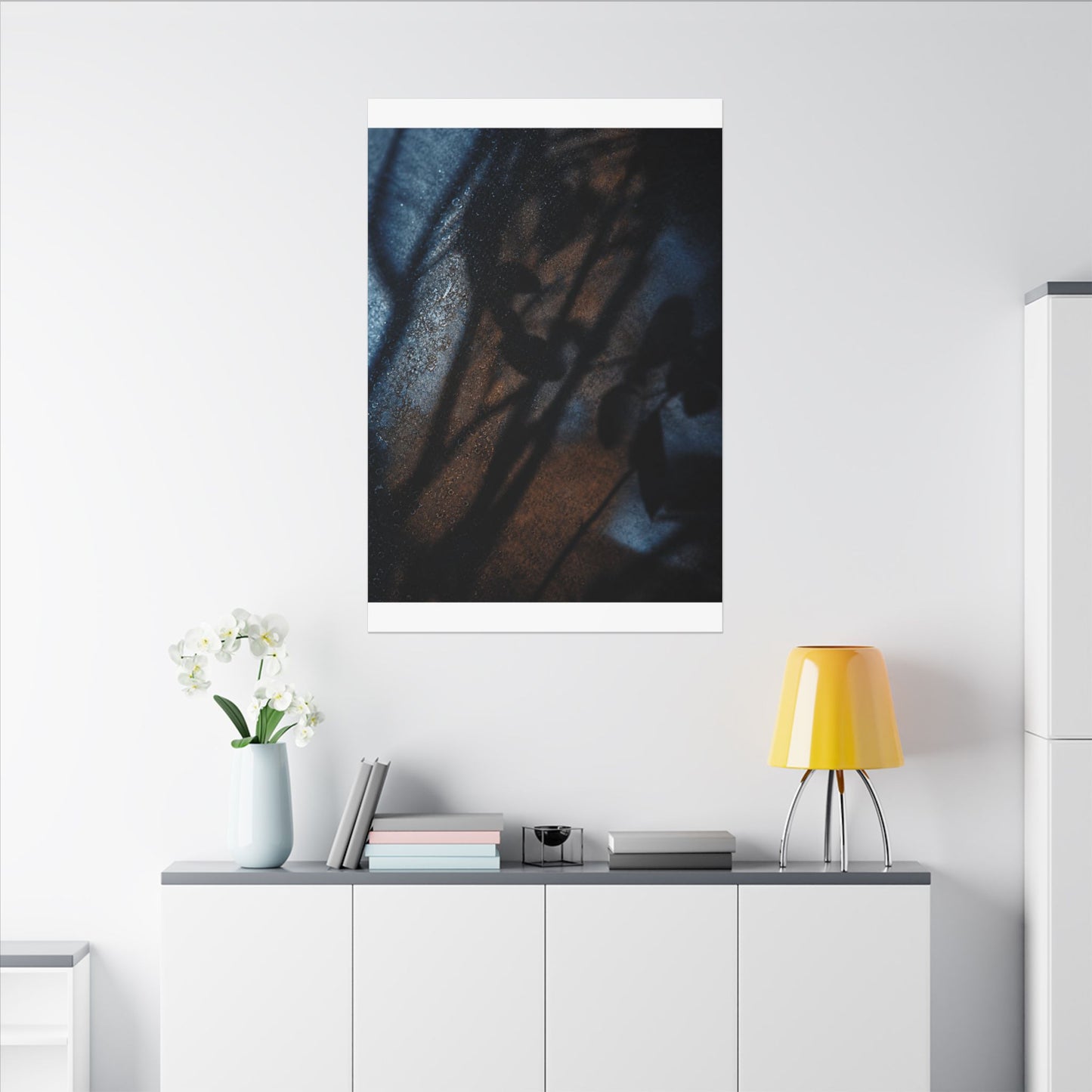 Moonlight Shadow Play Canvas Art - Dark Japandi Ma