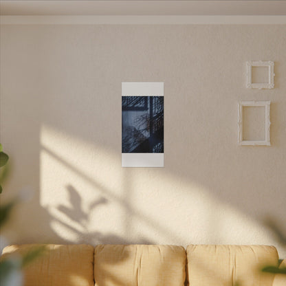 Shadow Play Moody Minimal Canvas Art | Moody Dark Japandi Art