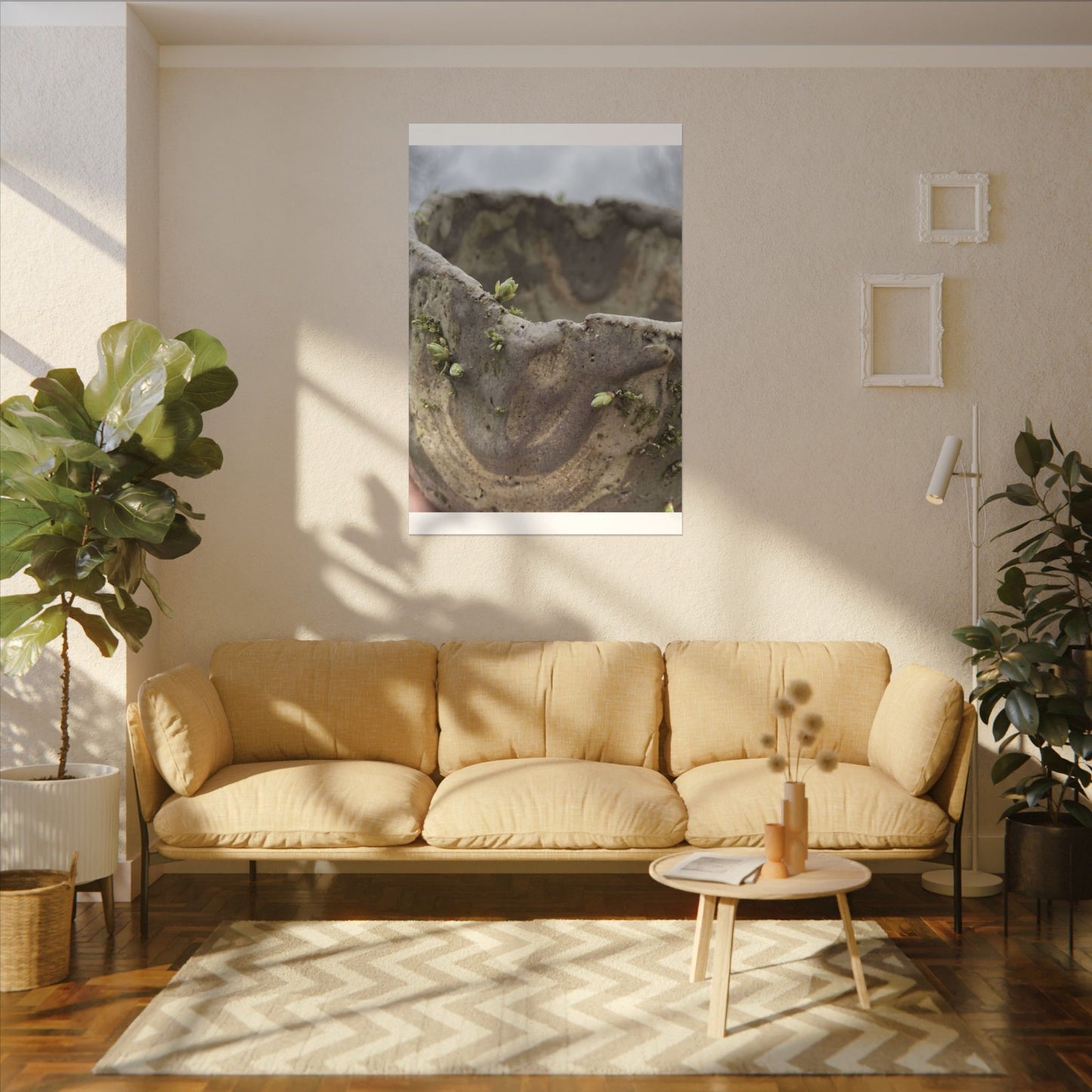 Overcast Ceramic Bowl Canvas Art - Japandi Fukinsei