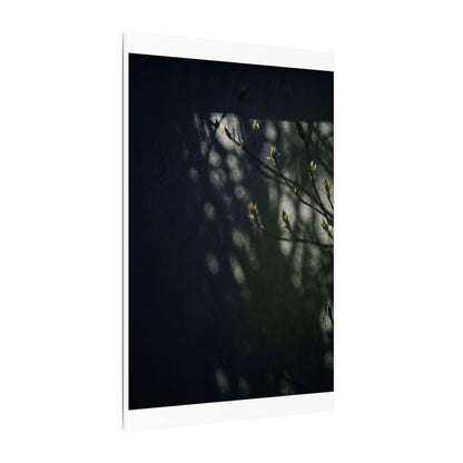 Dark Japandi Shoji Screen in Dappled | Moody Minimal Canvas Art