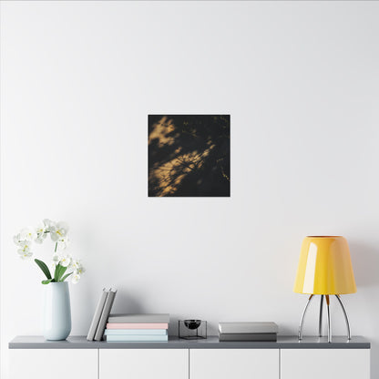 Moody Shadow Play Canvas Art - Moody Minimal Dark Japandi