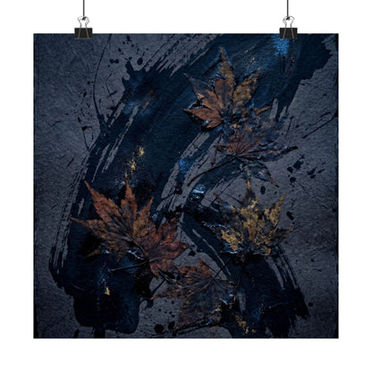 Moonlight Ink Brushstroke Wall Art Print - Dark Japandi Datsuzoku Art Print