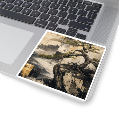 Spring Pine Tree Japanese Pattern Sticker | Neutral Decor