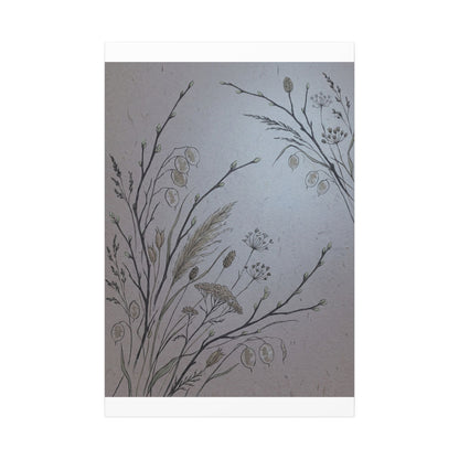 Spring Dried Flowers Japanese Pattern Canvas Art | Cozy Decor