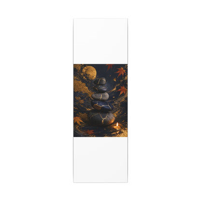 River Stones Autumn Canvas Art | Kintsugi Artful Design
