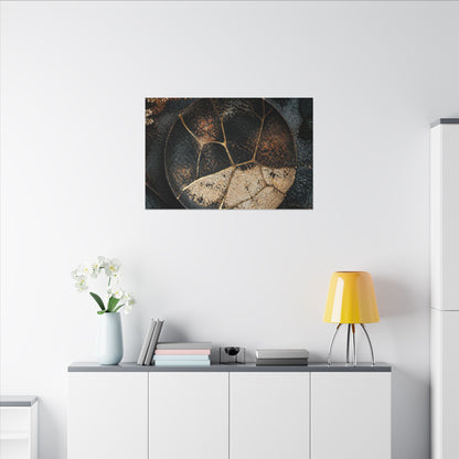 Kintsugi Rust Patina in Dawn | Gold Repair Canvas Art