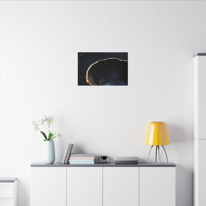 Ma Ceramic Bowl Canvas Art - Dark Japandi Shadow Zen
