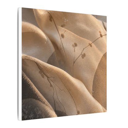 Japandi Silk Drape in Golden Hour | Japanese Pattern Canvas Art