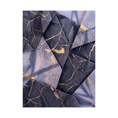 Artful Paper Fold Wall Art Print - Gold Vein Kintsugi