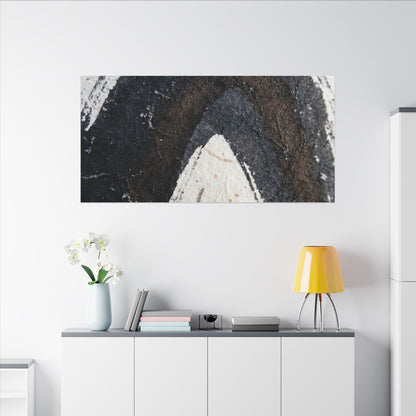 Moody Ink Brushstroke Canvas Art - Moody Minimal Dark Japandi
