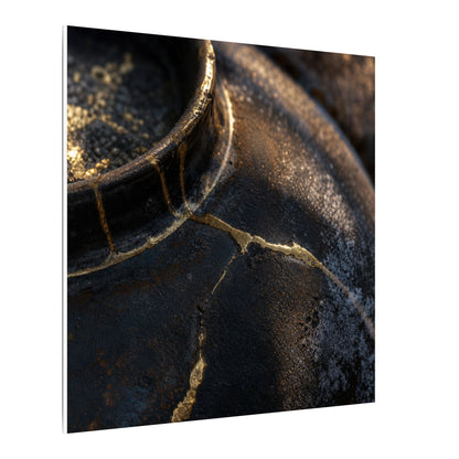 Kintsugi Rust Patina in Golden Hour | Broken Beauty Canvas Art