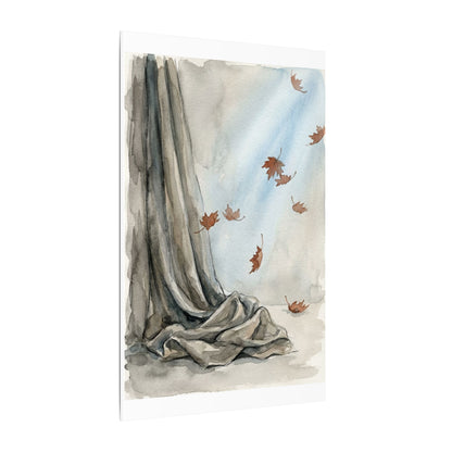 Ma Silk Drape Canvas Art - Japandi Watercolor