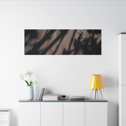 Shadow Play Summer Canvas Art | Dark Japandi Moody Design