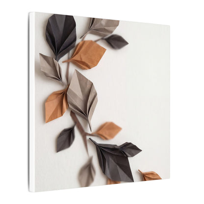 Paper Fold Autumn Canvas Art | Japandi Earthy Design