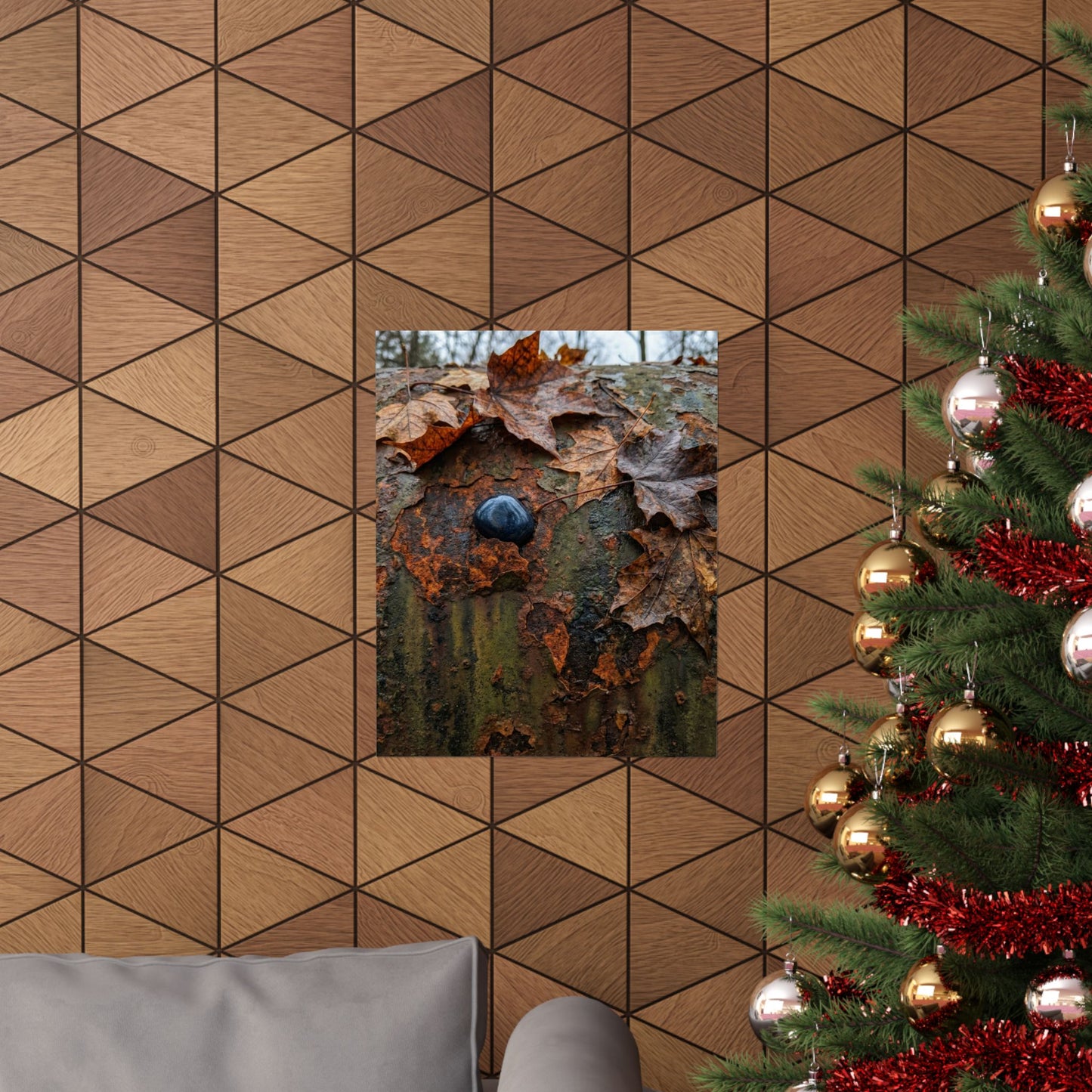 Datsuzoku Rust Patina Wall Art Print - Dark Japandi Moody Minimal