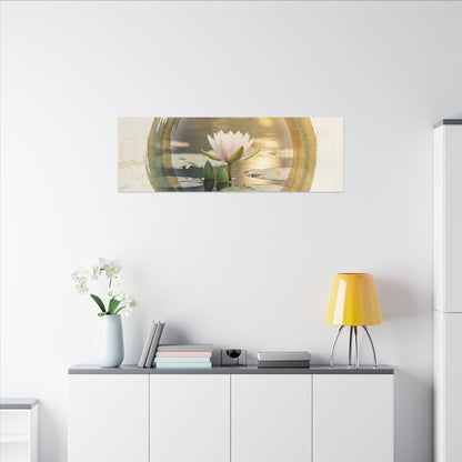 Peaceful Lotus Flower Canvas Art - Enso Zen
