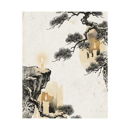 Ma Pine Tree Wall Art Print - Japandi Japanese Pattern