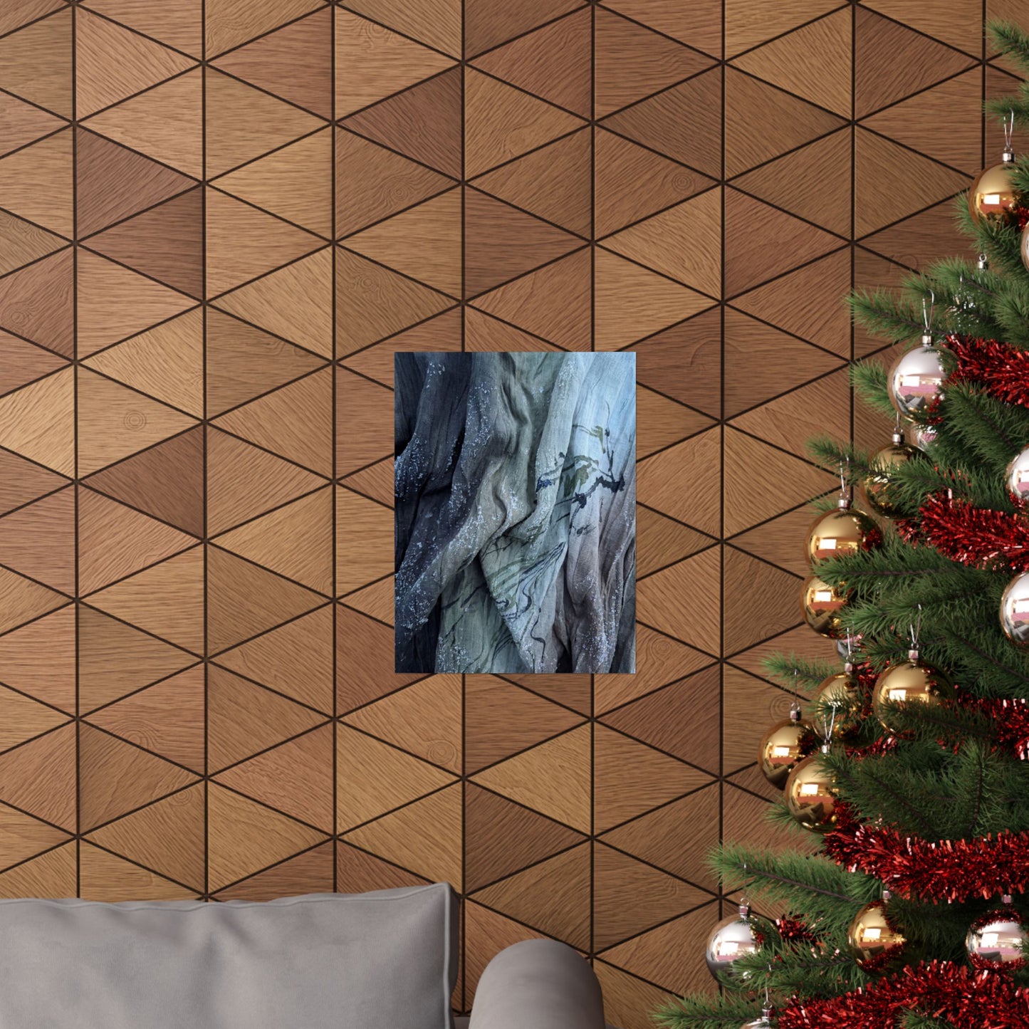 Silk Drape Winter Wall Art Print | Japandi Elegant Design