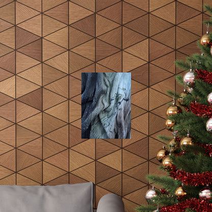Silk Drape Winter Wall Art Print | Japandi Elegant Design