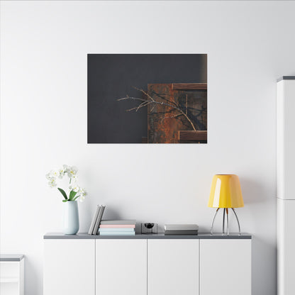 Ma Rust Patina Canvas Art - Dark Japandi Dark Texture