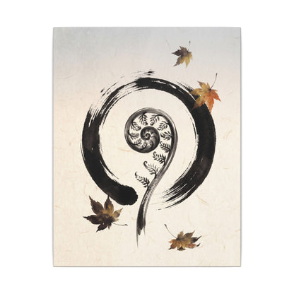 Fern Unfurling Autumn Canvas Art | Zen Peaceful Design