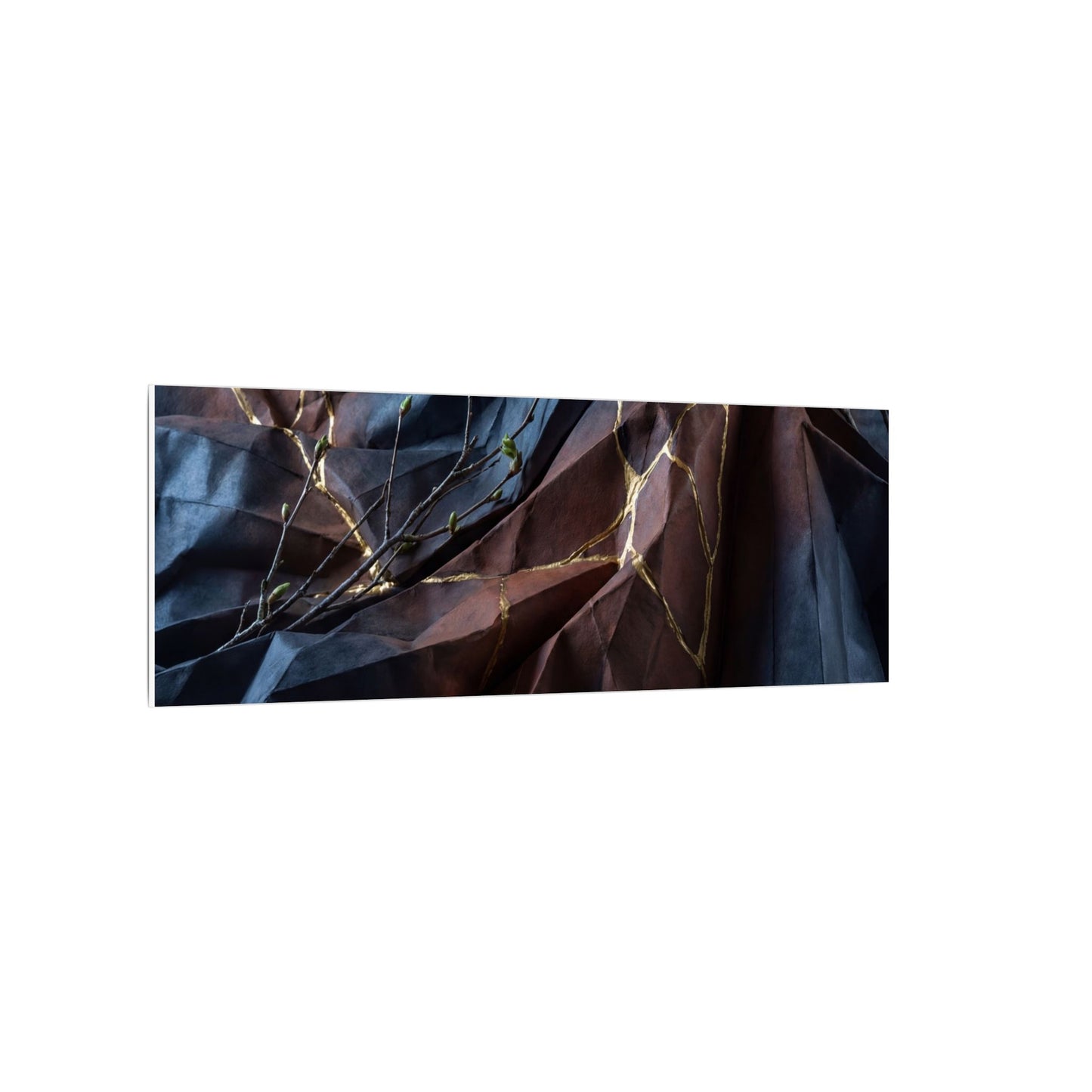 Paper Fold Broken Beauty Canvas Art | Philosophical Kintsugi Art