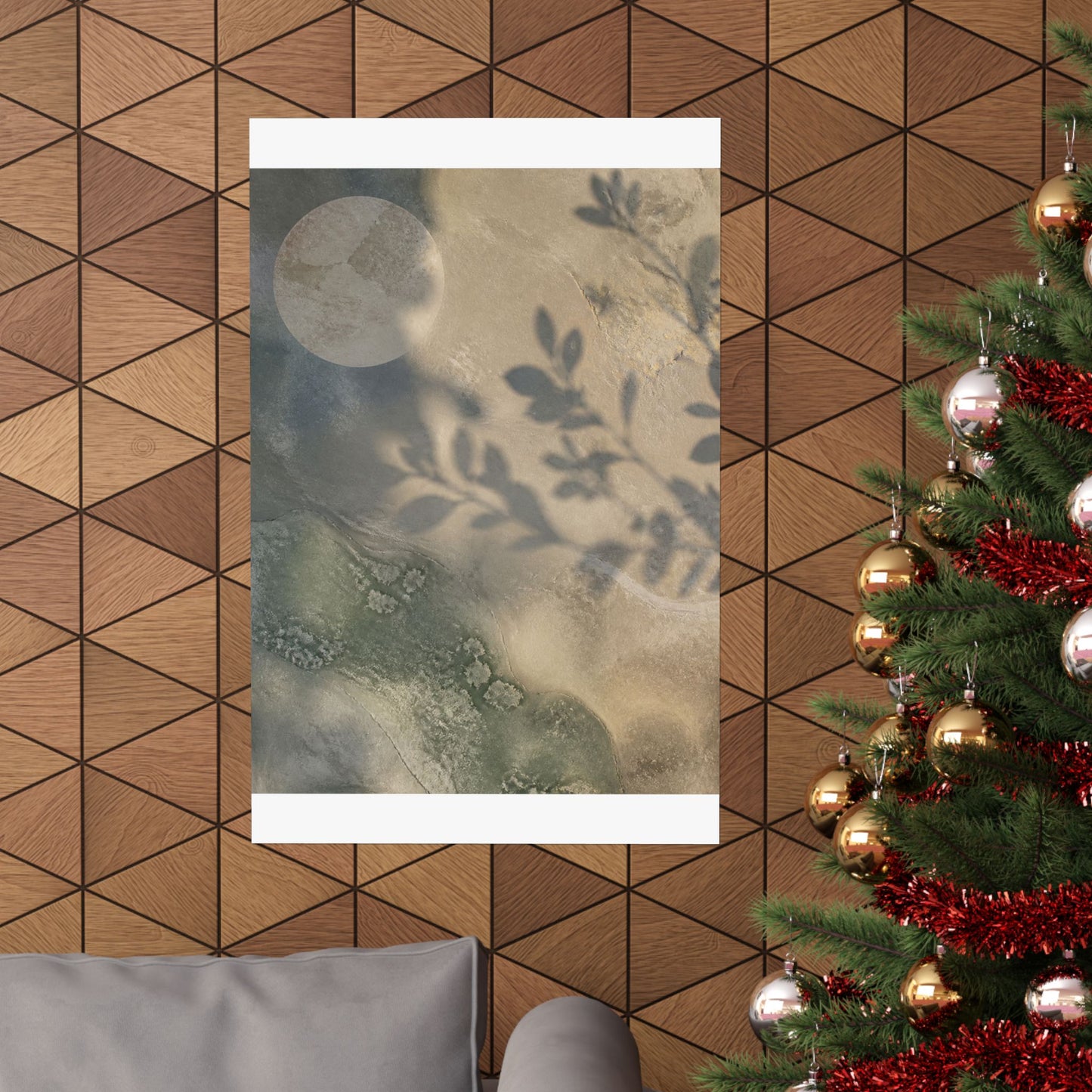 Winter Shadow Play Texture Wall Art Print | Cozy Decor