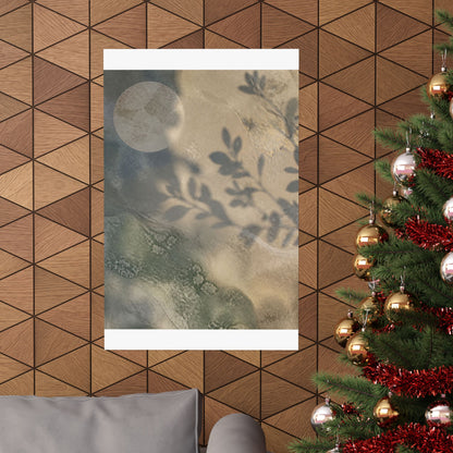 Winter Shadow Play Texture Wall Art Print | Cozy Decor
