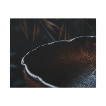 Luxurious Ceramic Bowl Canvas Art - Shadow Zen Dark Japandi