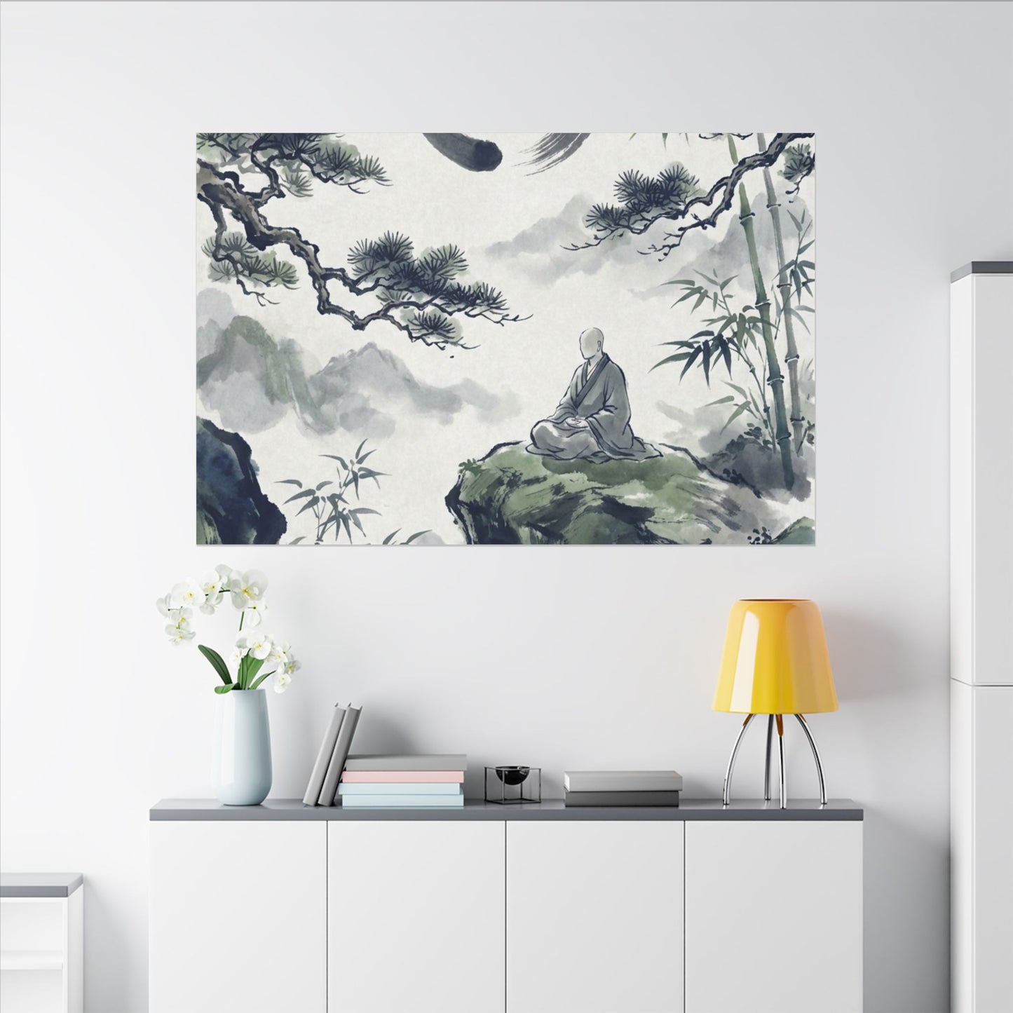 Zen Sumi-e Canvas Art
