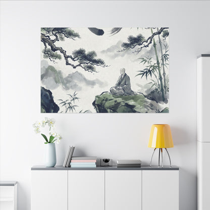 Zen Sumi-e Canvas Art