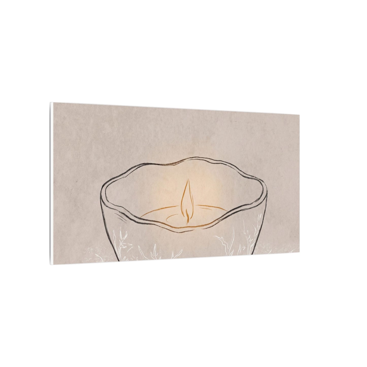 Ceramic Bowl Minimal Line Canvas Art | Neutral Japandi Art