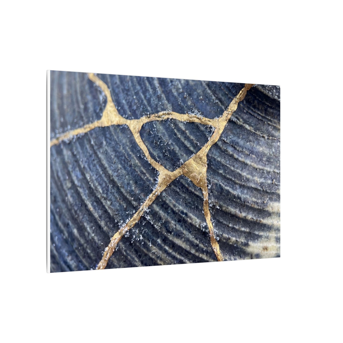 Shibui Water Ripple Canvas Art - Kintsugi Gold Repair