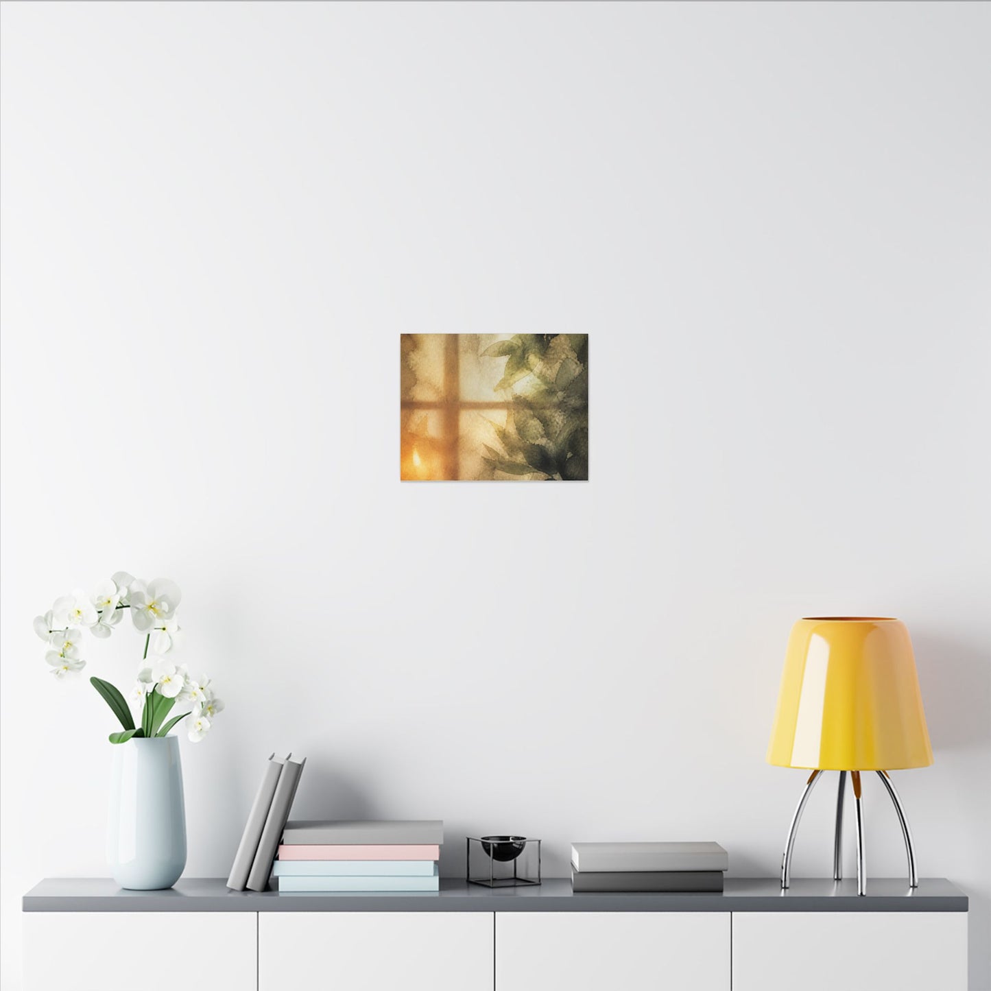 Cozy Shoji Screen Canvas Art - Watercolor Japandi