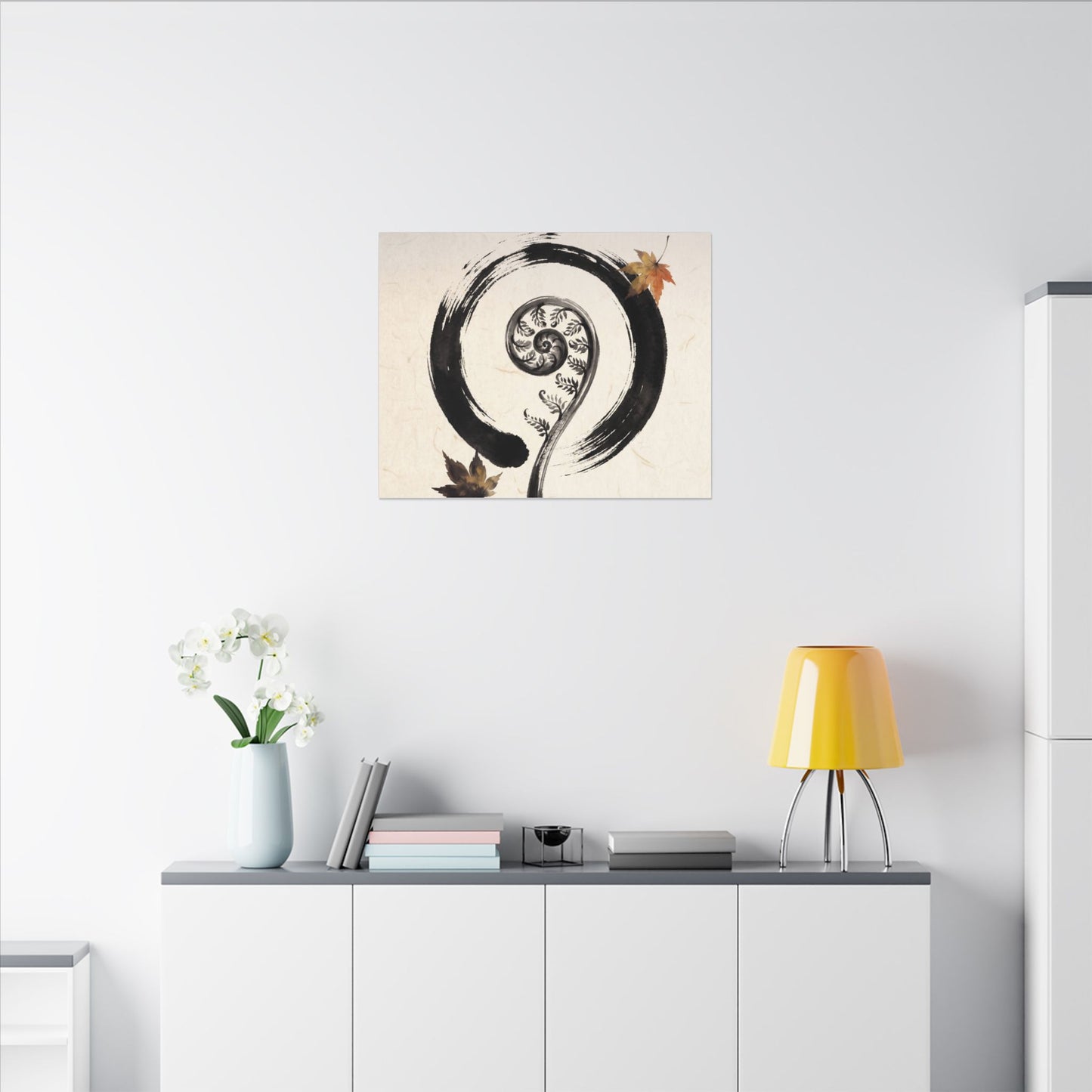 Fern Unfurling Autumn Canvas Art | Zen Peaceful Design