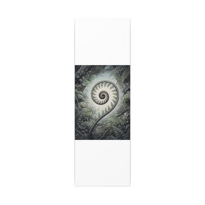 Zen Fern Unfurling in Dawn | Ukiyo E Inspired Canvas Art