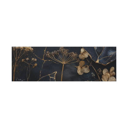 Philosophical Dried Flowers Canvas Art - Broken Beauty Kintsugi