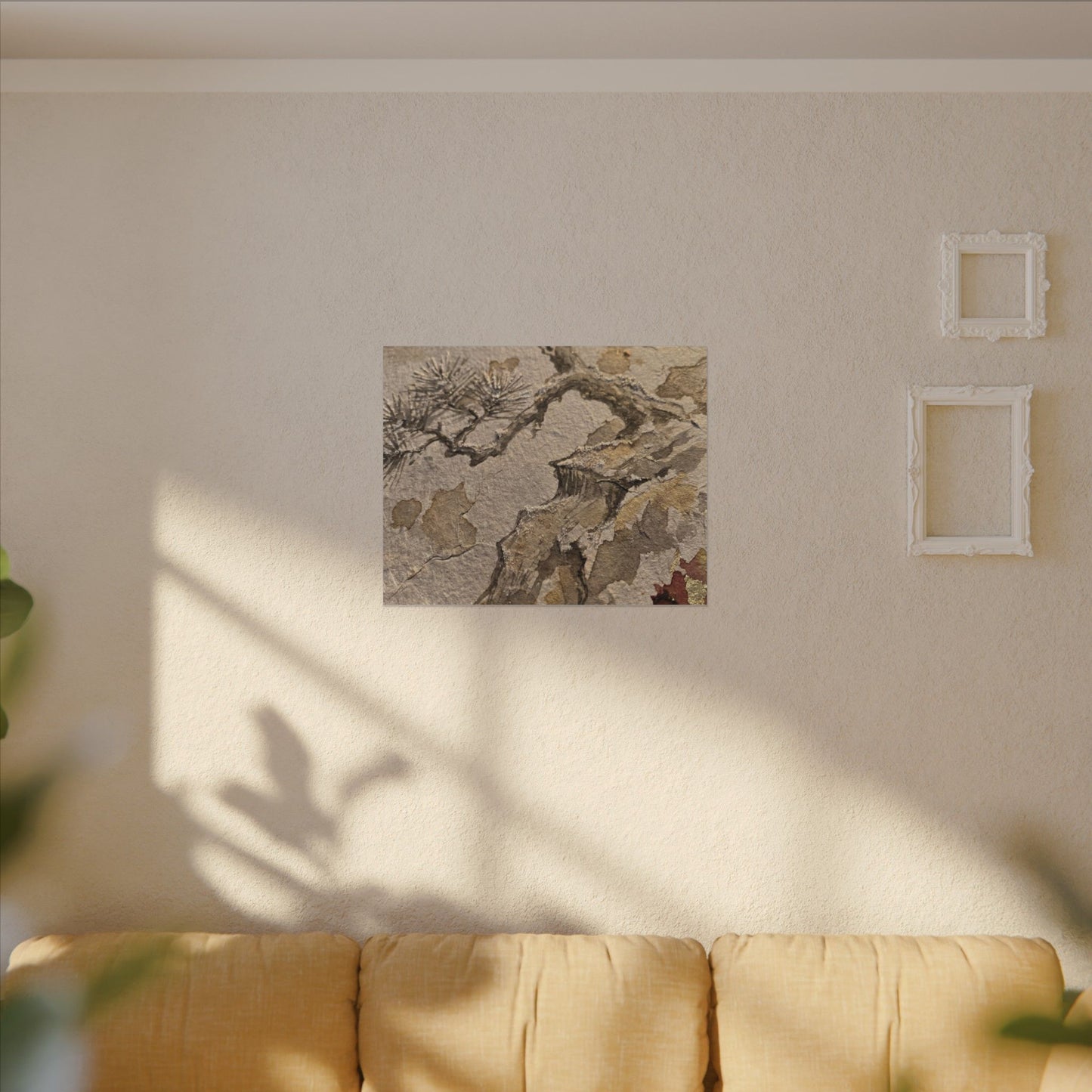 Pine Tree Canvas Art | Winter Japandi Japanese Pattern Art