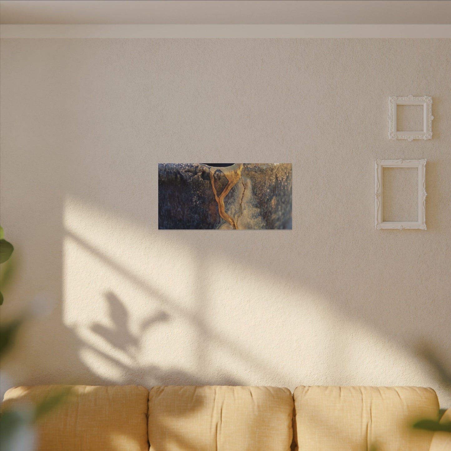 Winter Ceramic Bowl Gold Vein Canvas Art | Healing Decor